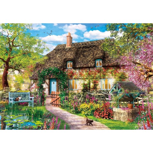 Clementoni 1000 Piece Puzzle The Old Cottage And Poster 1220-39908 8005125399086