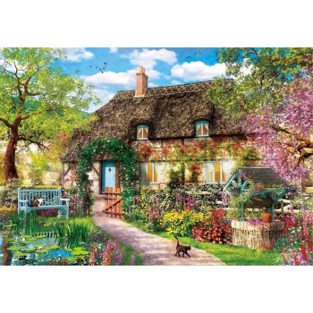Clementoni 1000 Piece Puzzle The Old Cottage And Poster 1220-39908 8005125399086