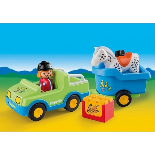 Playmobil Αυτοκίνητο Και Τρέιλερ Με Άλογο 6958 4008789069580