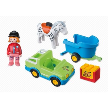 Playmobil Αυτοκίνητο Και Τρέιλερ Με Άλογο 6958 4008789069580