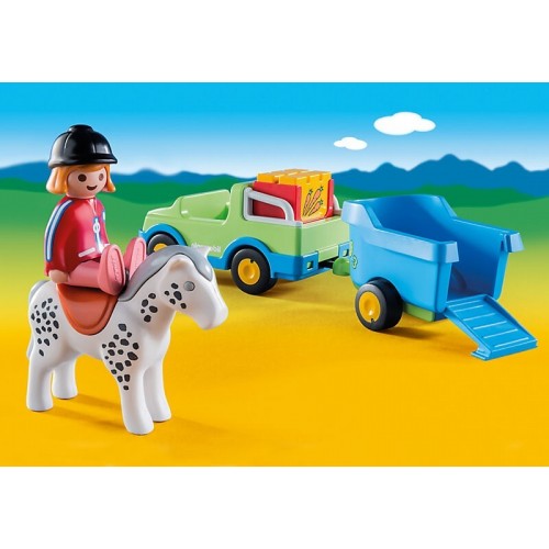 Playmobil Αυτοκίνητο Και Τρέιλερ Με Άλογο 6958 4008789069580