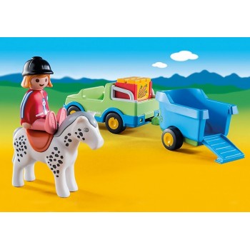 Playmobil Αυτοκίνητο Και Τρέιλερ Με Άλογο 6958 4008789069580