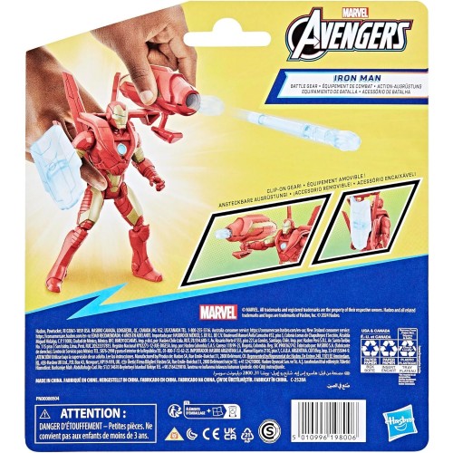 Hasbro Marvel Avengers Epic Hero Series Battle Gear Action Figures Iron Man 10 Cm F9327 / F9342 5010996198006
