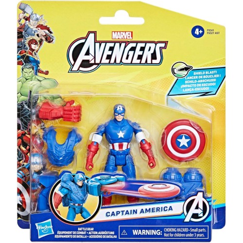 Hasbro Marvel Avengers Epic Hero Series Battle Gear Action Figures Captain America 10 Cm F9327 / F9341 5010996197993