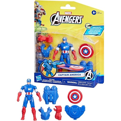 Hasbro Marvel Avengers Epic Hero Series Battle Gear Action Figures Captain America 10 Cm F9327 / F9341 5010996197993