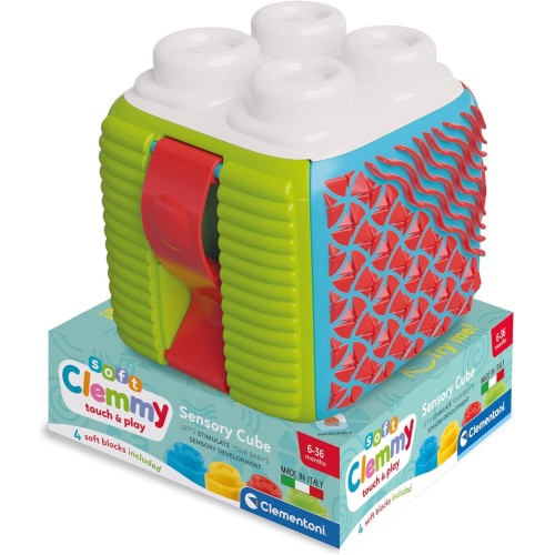 Clementoni Soft Clemmy Sensory Cube-Soft Building 1033-17902 8005125179022