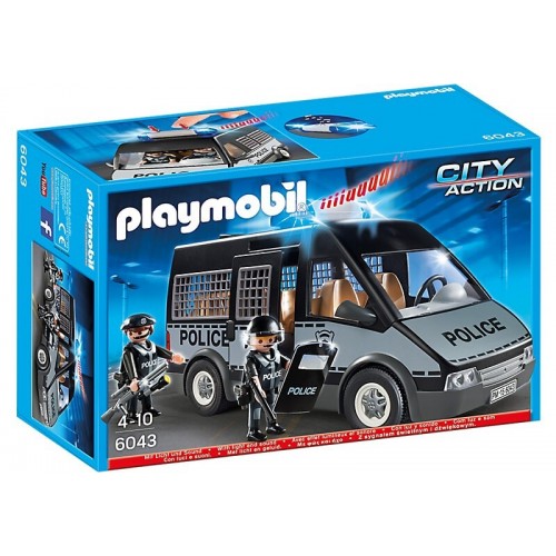 Playmobil Όχημα Μεταφοράς Κρατούμενων Με Φωτεινό Φάρο 6043 4008789060433