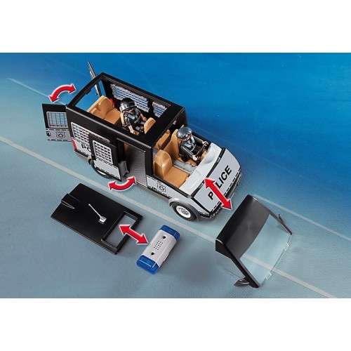 Playmobil Όχημα Μεταφοράς Κρατούμενων Με Φωτεινό Φάρο 6043 4008789060433