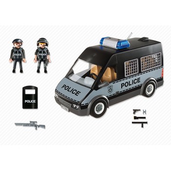 Playmobil Όχημα Μεταφοράς Κρατούμενων Με Φωτεινό Φάρο 6043 4008789060433