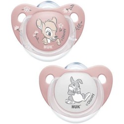 NUK Disney Bambi Trendline Silicone Pacifier 0-6M 2 Pcs 10175003 4008600418306