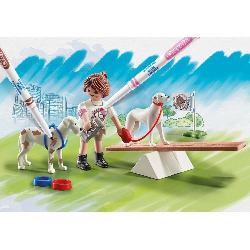 playmobil color: εκπαίδευση σκύλων 71517 4008789715173