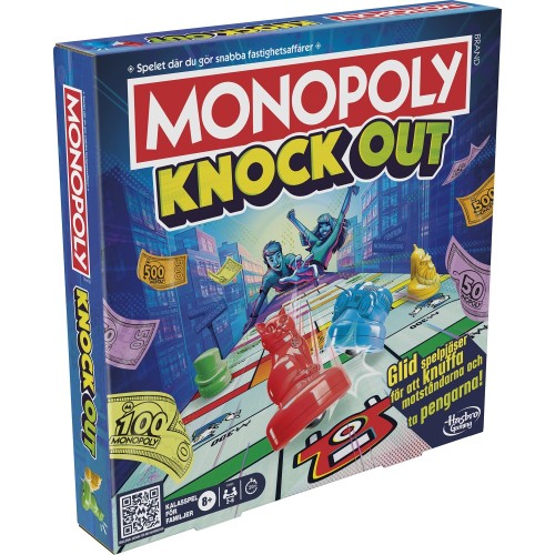 Hasbro Monopoly Knockout Οικογενειακό Επιτραπέζιο Παιχνίδι F8995 5010996218476