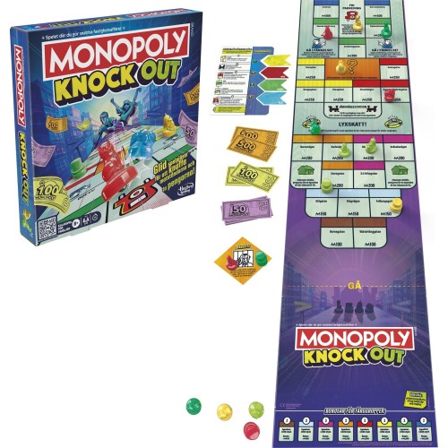 Hasbro Monopoly Knockout Οικογενειακό Επιτραπέζιο Παιχνίδι F8995 5010996218476
