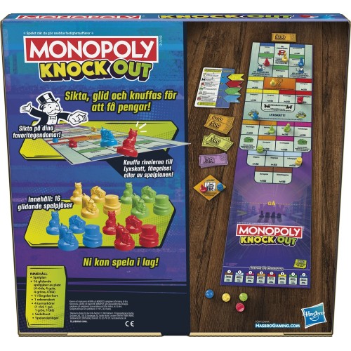 Hasbro Monopoly Knockout Οικογενειακό Επιτραπέζιο Παιχνίδι F8995 5010996218476