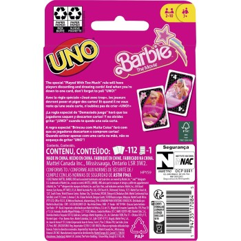 Mattel Games UNO Barbie The Movie HPY59 194735170845