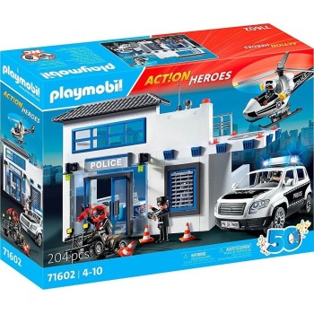Playmobil Αστυνομικό Τμήμα Με Περιπολικό Και Ελικόπτερο 71602 4008789716026