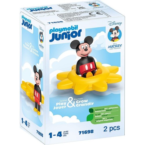 Playmobil Disney Mickey Mouse Junior & Disney: Mickey's Spinning Sun With Rattle Feature 71698 4008789716989