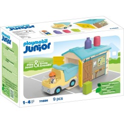Playmobil junior: φορτηγό με γκαράζ 71686 4008789716866