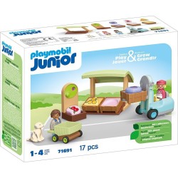 Playmobil Junior: Organic Market Stall & Forklift 71691 4008789716910
