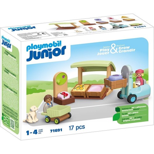Playmobil Junior: Πάγκος Βιολογικών Προϊόντων Και Κλαρκ 71691 4008789716910