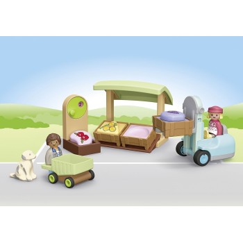 Playmobil Junior: Πάγκος Βιολογικών Προϊόντων Και Κλαρκ 71691 4008789716910