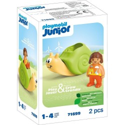 Playmobil Junior 1.2.3: Rocking Snail With Rattle Feature 71699 4008789716996