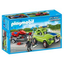 Playmobil Όχημα Με Τρέιλερ Και Χλοοκοπτικό Τρακτέρ 6111 4008789061119