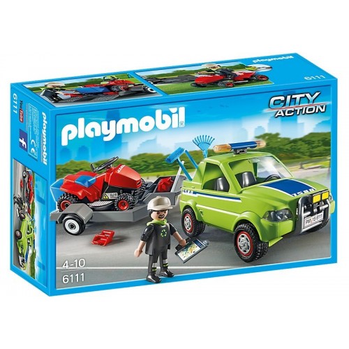 Playmobil Όχημα Με Τρέιλερ Και Χλοοκοπτικό Τρακτέρ 6111 4008789061119