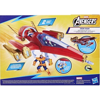 Hasbro Marvel Avengers Epic Hero Series Iron Man Repulsor Blast Battle Jet 4" Iron-Man 2-Pack & Gear F9329 5010996230867