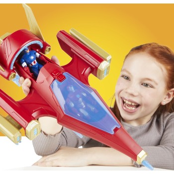 Hasbro Marvel Avengers Epic Hero Series Iron Man Repulsor Blast Battle Jet 4" Iron-Man 2-Pack & Gear F9329 5010996230867