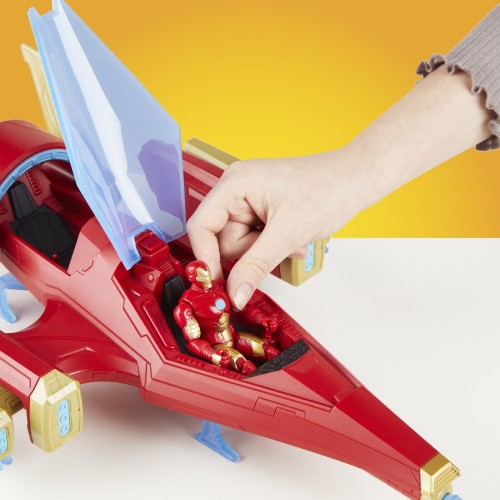 Hasbro Marvel Avengers Epic Hero Series Iron Man Repulsor Blast Battle Jet 4" Iron-Man 2-Pack & Gear F9329 5010996230867
