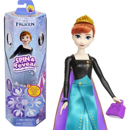 Mattel Disney Frozen Disney Frozen Spin And Reveal Anna Κούκλα HXD27 194735226863