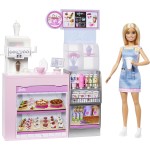 Mattel Barbie Coffee Shop Playset With Blonde Barista Doll & 12+ Accessories Including Coffee-Smoothie Maker HXN94 194735235568