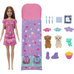 Mattel Barbie Doll & Puppy Slumber Party Playset HXN01 194735234592