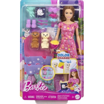 Mattel Barbie Doll & Puppy Slumber Party Playset HXN01 194735234592