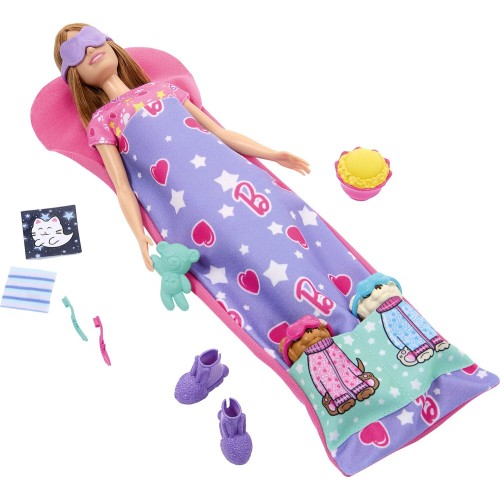 Mattel Barbie Sleepover Με Κουταβάκια HXN01 194735234592