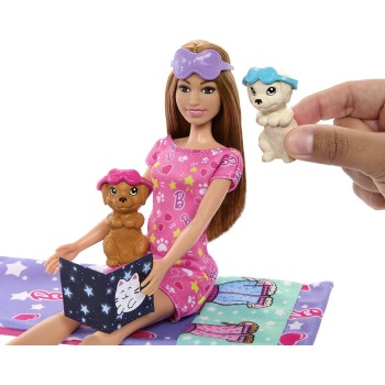 Mattel Barbie Sleepover Με Κουταβάκια HXN01 194735234592