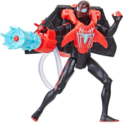 Hasbro Spiderman Marvel Spider-Man Aqua Web Warriors 4-Inch Miles Morales With Refillable Water Gear Accessory F7847 / F8402 501