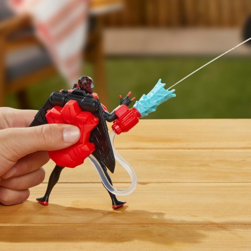 Hasbro Spiderman Marvel Spider-Man Aqua Web Warriors 4-Inch Miles Morales Action Figure With Refillable Water Gear Accessory F78