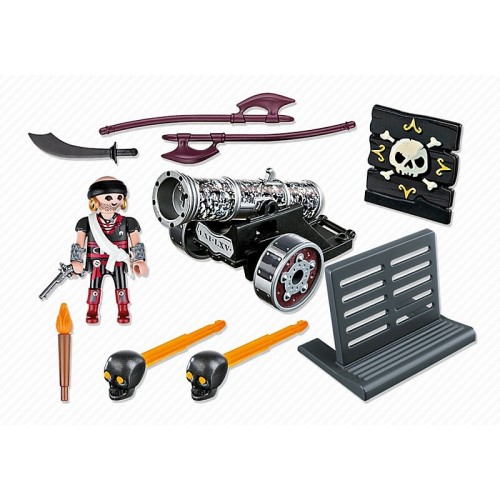 Playmobil Μαύρο Κανόνι Με Πυροβολητή 6165 4008789061652