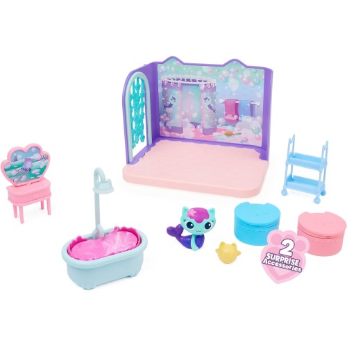 Spin Master Gabbys Dollhouse Κουκλόσπιτο Gabbys, Mercat Primp & Pamper Bathroom Με Φιγούρα Mercat Και 3 Αξεσουάρ 092134 77898837