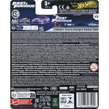Mattel Hot Wheels Fast & Furious Jdj13 Toy Vehicle HNW46 / JDJ13 194735285020