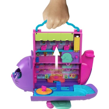 Mattel Polly Pocket Kitty Airways Αεροπλάνο Γατάκι Σετ Για Παιχνίδι Με Κούκλες HWP19 194735217779