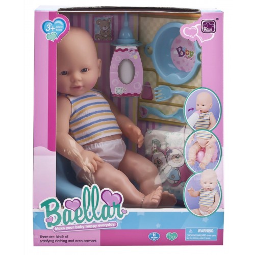 Toys-shop Choice Baellar Κούκλα Μωρό 38Εκ. Με Διάφορα Αξεσουάρ JO049363 5262088493630