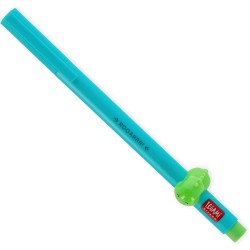 Legami - Gel Pen With Decorative Animal - Lovely Friends, Avoid Rolling, Green Ink, Removable And Recombinable Animal, 0.5 Mm Ti