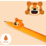 Legami - gel pen - lovely friends, removable and recombinable decorative animal, prevents rolling, orange ink, fine tip 0.5 mm, 