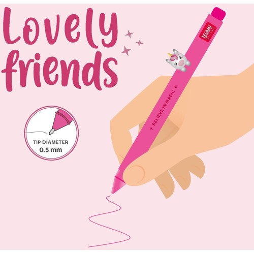 Legami Στυλό Gel 0.5Mm Lovely Friends Με Διακοσμητικό Ζωάκι Μονόκερος CPP0006 / CPPKIT6 8052694005900