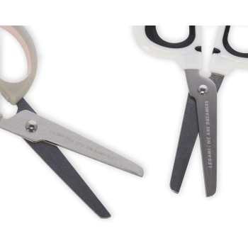 Legami - childrens scissors, precise cutting, left-handed, right-handed, scissors with rounded tip, with blade guard, safe, scho