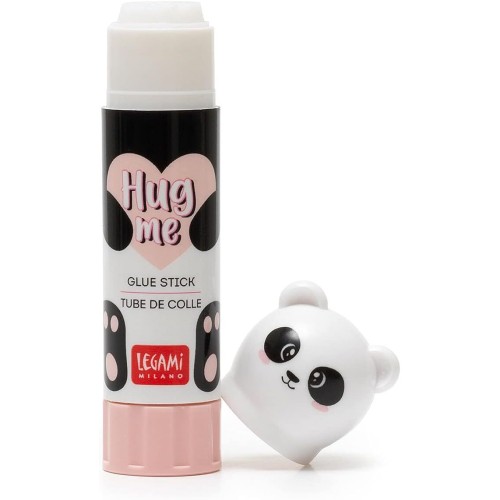 Legami Glue Stick, Hug Me, 2X8.3 Cm, Water-Based, Panda, For Gluing On Paper, Washable And Oops! - Pen-Shaped Eraser, Panda GLU0