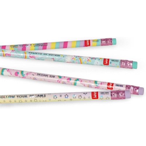 Legami 4 SCENTED HB GRAPHITE PENCILS - SMELLING GOOD! - UNICORN SEP0001 8052694008772